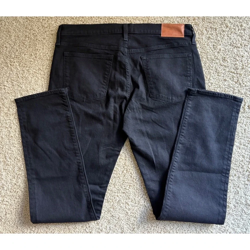 J Crew‎ Jeans Mens 36 34 Black Straight Leg Denim Pants